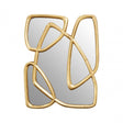 Pablo Gold Finish Wall Mirror, Aluminium, Mirrored Glass, Gold