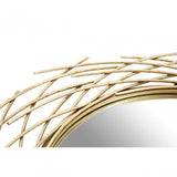 Farran Spiral Wall Mirror, Glass, Iron, Gold