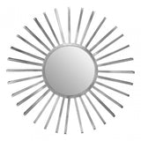 Farran Sun Wall Mirror, Glass, Iron, Silver