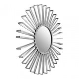Farran Sun Wall Mirror, Glass, Iron, Silver