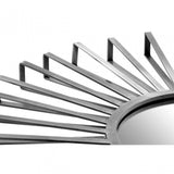 Farran Sun Wall Mirror, Glass, Iron, Silver