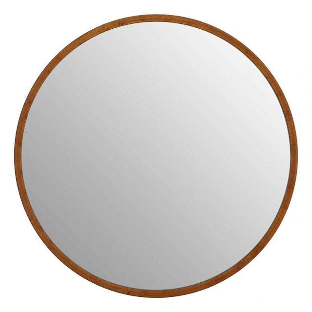 Saska Antique Gold Finish Wall Mirror, Mirrored Glass, Gold