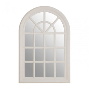 Shayla Wall Mirror, Chinese Oak, Glass, White