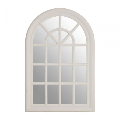 Shayla Wall Mirror, Chinese Oak, Glass, White