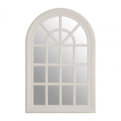 Shayla Wall Mirror, Chinese Oak, Glass, White