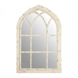 Saki Wall Mirror, Chinese Oak, Glass, Cream