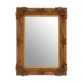 Sonnet Wall Mirror, Resin, Wood, Bronze