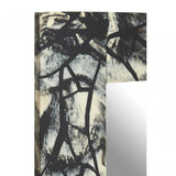 Kurl Wall Mirror, Iron, Mirrored Glass, Grey