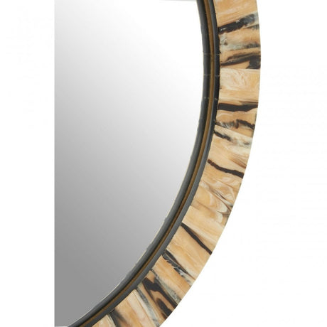 Rova Round Wall Mirror, Mirrored Glass, Gold