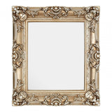 LaMon LaMon Marseille Champagne Finish Square Ornate Wall Mirror, Mirrored Glass, Gold