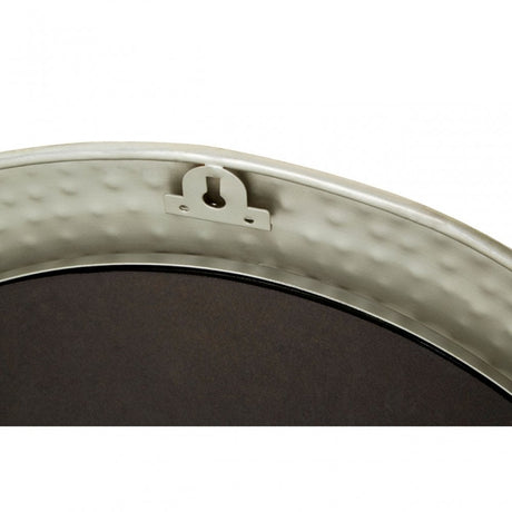 Hamish Hammered Pewter Finish Wall Mirror, Iron, Mirrored Glass, Silver