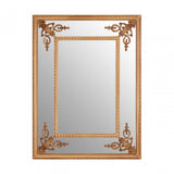 LaMon LaMon Marseille Gold Motifs Frame Wall Mirror, Fibreglass, Mirrored Glass, Gold