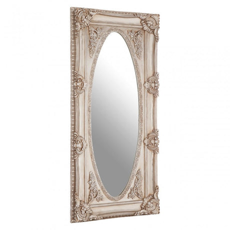 LaMon LaMon Marseille Champagne Oval Border Wall Mirror, Fibreglass, Mirrored Glass, Silver