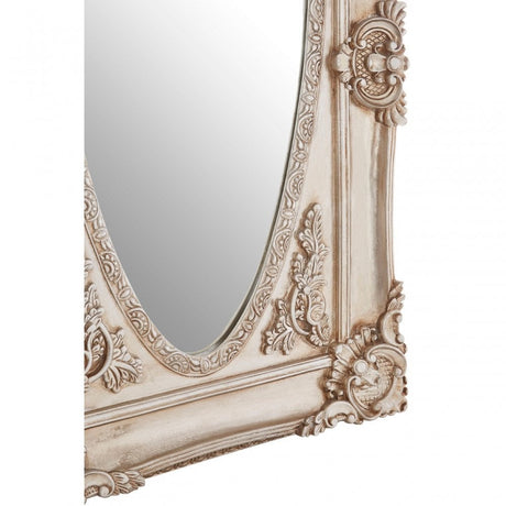 LaMon LaMon Marseille Champagne Oval Border Wall Mirror, Fibreglass, Mirrored Glass, Silver