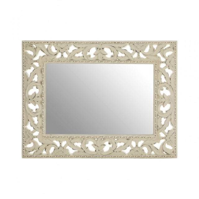 Hilda Cream Wall Mirror, Mirrored Glass, Cream