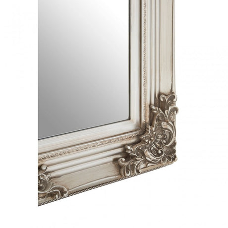 Bourbin Rectangle Silver Wall Mirror, Mirrored Glass, Resin, Silver