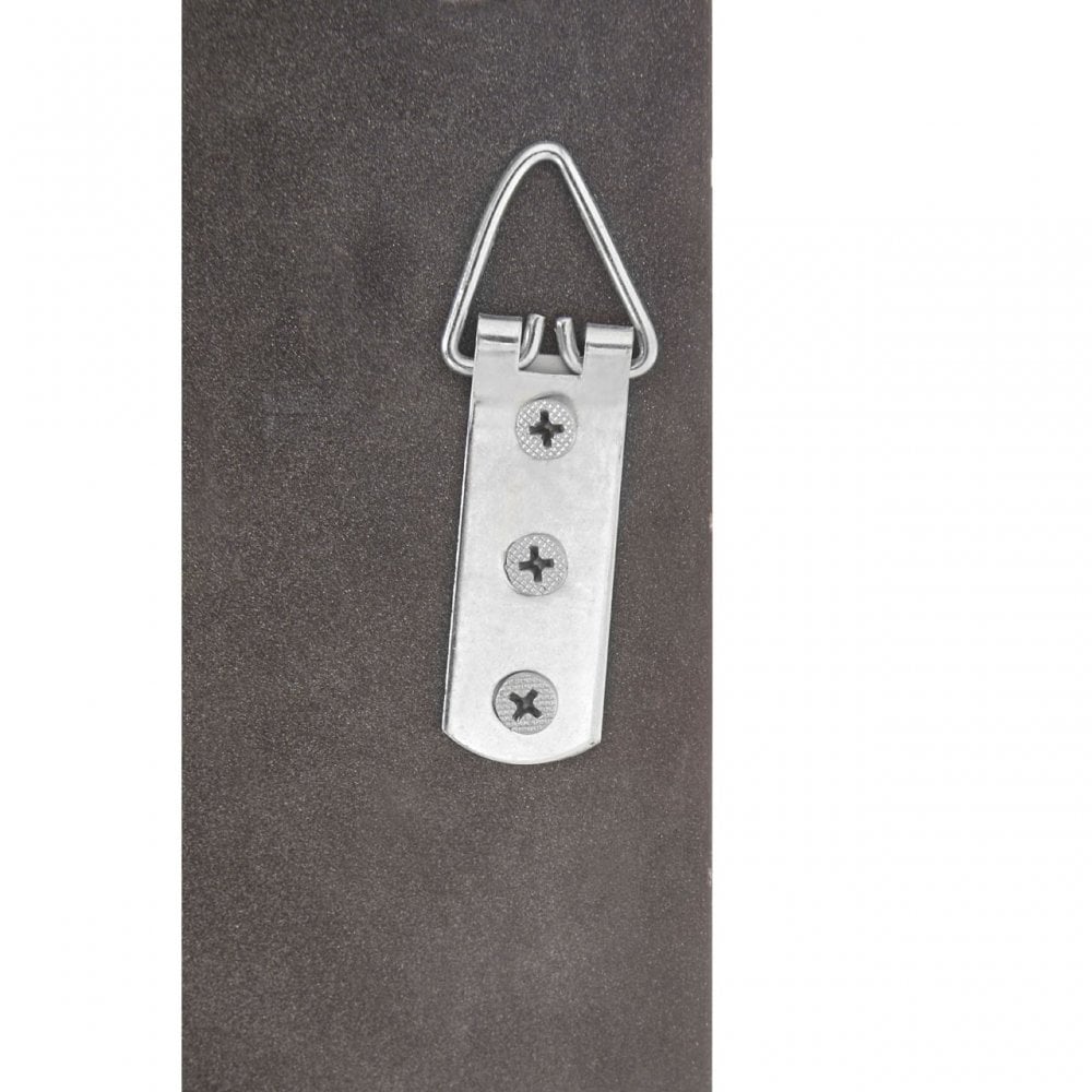 Bourbin Rectangle Silver Wall Mirror, Mirrored Glass, Resin, Silver