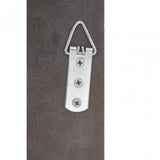 Bourbin Rectangle Silver Wall Mirror, Mirrored Glass, Resin, Silver