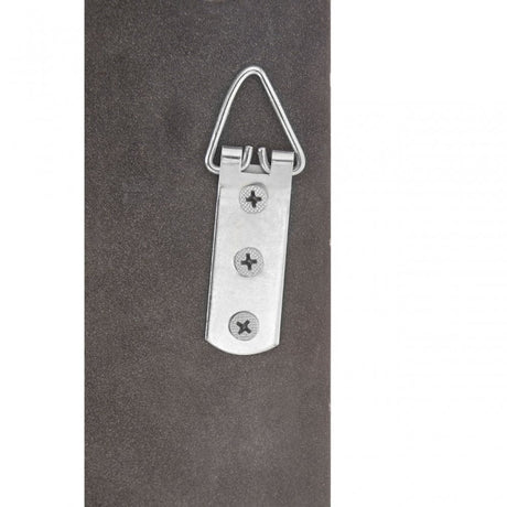 Bourbin Rectangle Silver Wall Mirror, Mirrored Glass, Resin, Silver