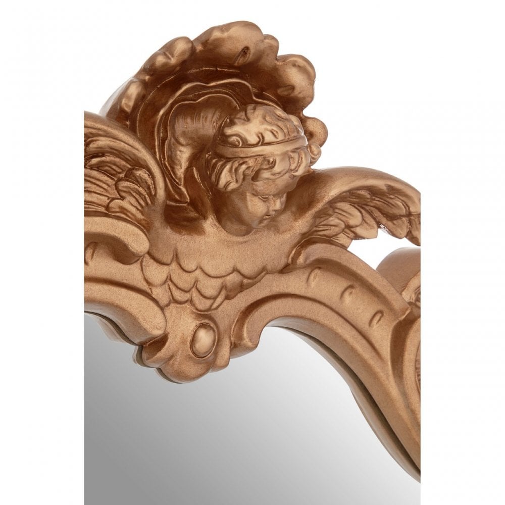 Voyage Gold Finish Wall Mirror, Mirrored Glass, Gold