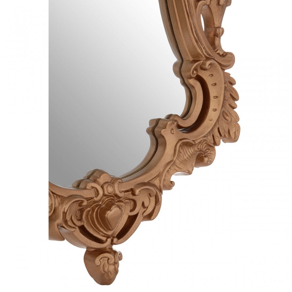 Voyage Gold Finish Wall Mirror, Mirrored Glass, Gold