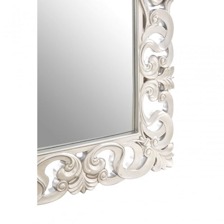 Rectangular Wall Mirror with Silver Finish, Mirrored Glass, Silver