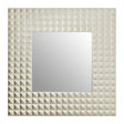 Champagne Finish 3D Geometric Wall Mirror, Mirrored Glass, Champagne