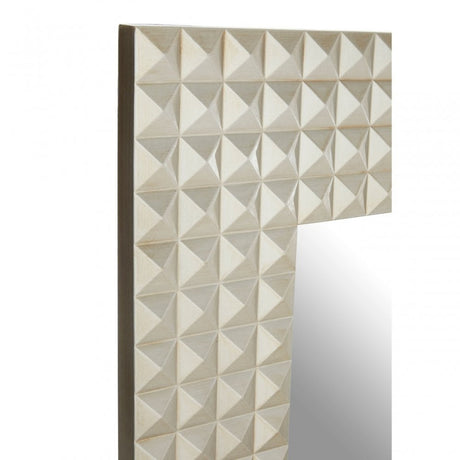Champagne Finish 3D Geometric Wall Mirror, Mirrored Glass, Champagne