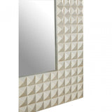 Champagne Finish 3D Geometric Wall Mirror, Mirrored Glass, Champagne