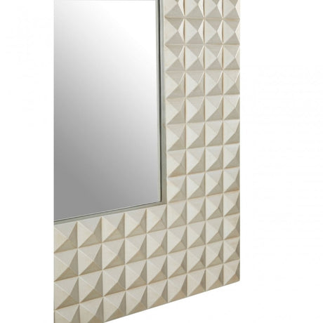 Champagne Finish 3D Geometric Wall Mirror, Mirrored Glass, Champagne