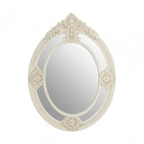 White Finish Wall Mirror, Wood, White