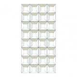 Multi Glass Bevelled Wall Mirror, Wood, Mirrored Glass, Clear