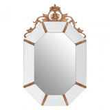 Wall Mirror with Gold Resin Frame, Mirrored Glass, Gold