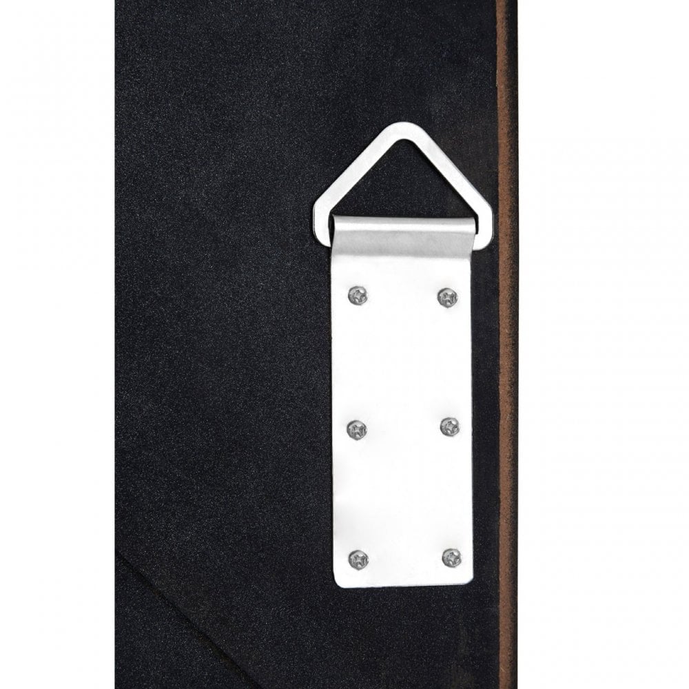 Flat Wood Grey Finish Mirror, Mirrored Glass, Wood, Grey