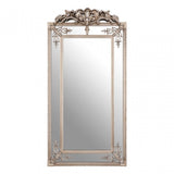 Bevelled Mirror with Champagne Finish, Wood, Mirrored Glass, Silver
