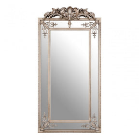 Bevelled Mirror with Champagne Finish, Wood, Mirrored Glass, Silver