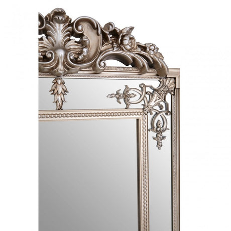Bevelled Mirror with Champagne Finish, Wood, Mirrored Glass, Silver