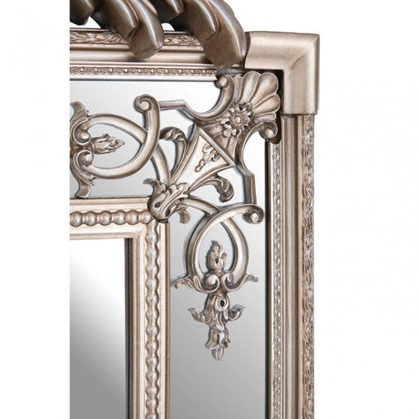 Bevelled Mirror with Champagne Finish, Wood, Mirrored Glass, Silver