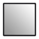 Large Black Wall Mirror with Gold Edge, Wood, Mirrored Glass, Black