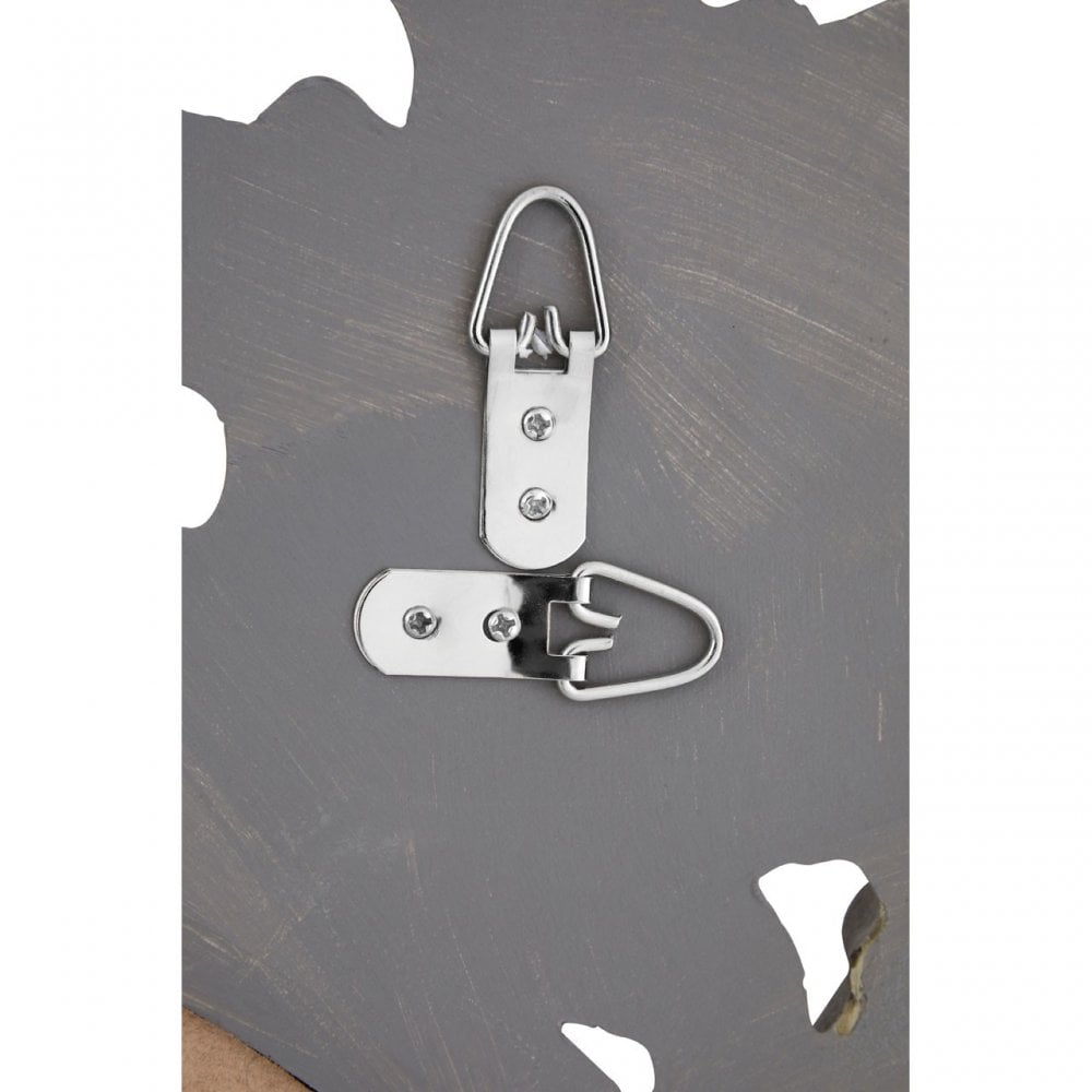 Antique Grey Scroll Design Wall Mirror, Mirrored Glass, Grey