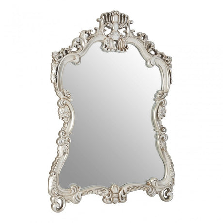 Champagne Decorative Swirl Design Wall Mirror, Mirrored Glass, Champagne