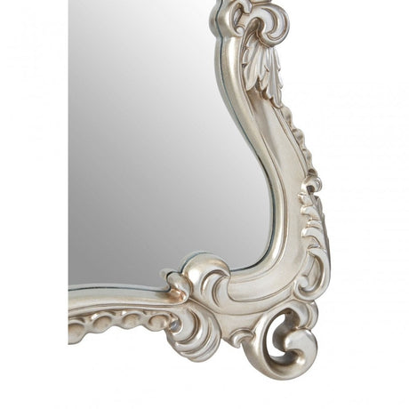 Champagne Decorative Swirl Design Wall Mirror, Mirrored Glass, Champagne
