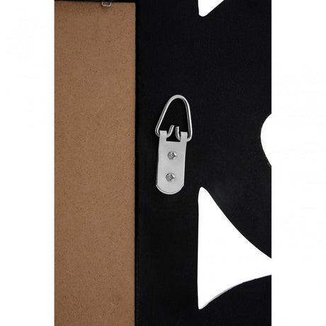 Antique Grey Fleur-De-Lis Wall Mirror, Mirrored Glass, Grey