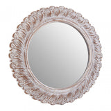 Antique Grey Acanthus Leaf Wall Mirror, Mirrored Glass, Grey