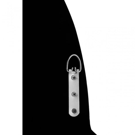 Silver Finish Elliptical Design Wall Mirror, Mirrored Glass, Silver