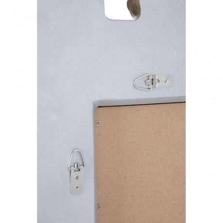 Champagne Finish Clamshell Design Wall Mirror, Mirrored Glass, Silver