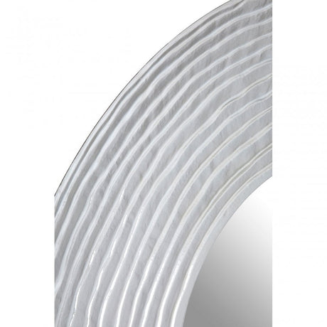 Round Wall Mirror with Silver Finish, Mirrored Glass, Silver