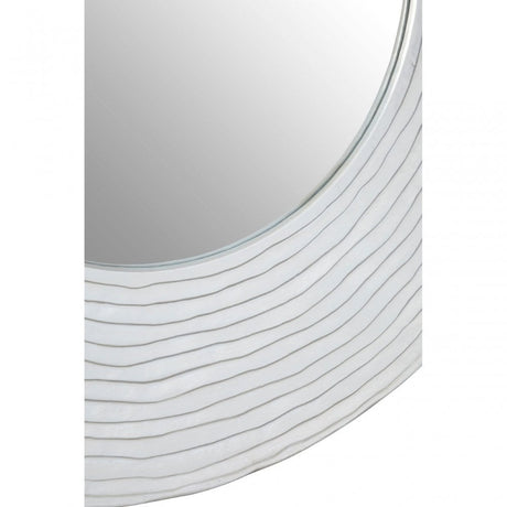 Round Wall Mirror with Silver Finish, Mirrored Glass, Silver