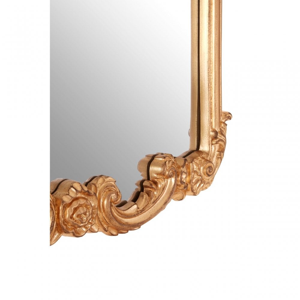 Grace Gold Wall Mirror, Mirrored Glass, Gold