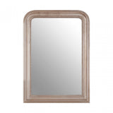 Gaia Silver Wood Wall Mirror, Mirrored, Wood, Silver